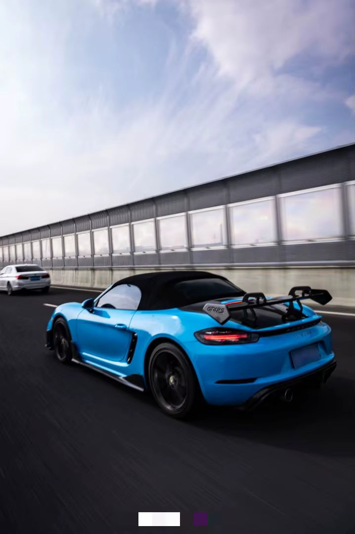 GT4 RS Style Carbon Fiber Rear Spoiler Wing - Porsche Boxster Cayman 981 / 987