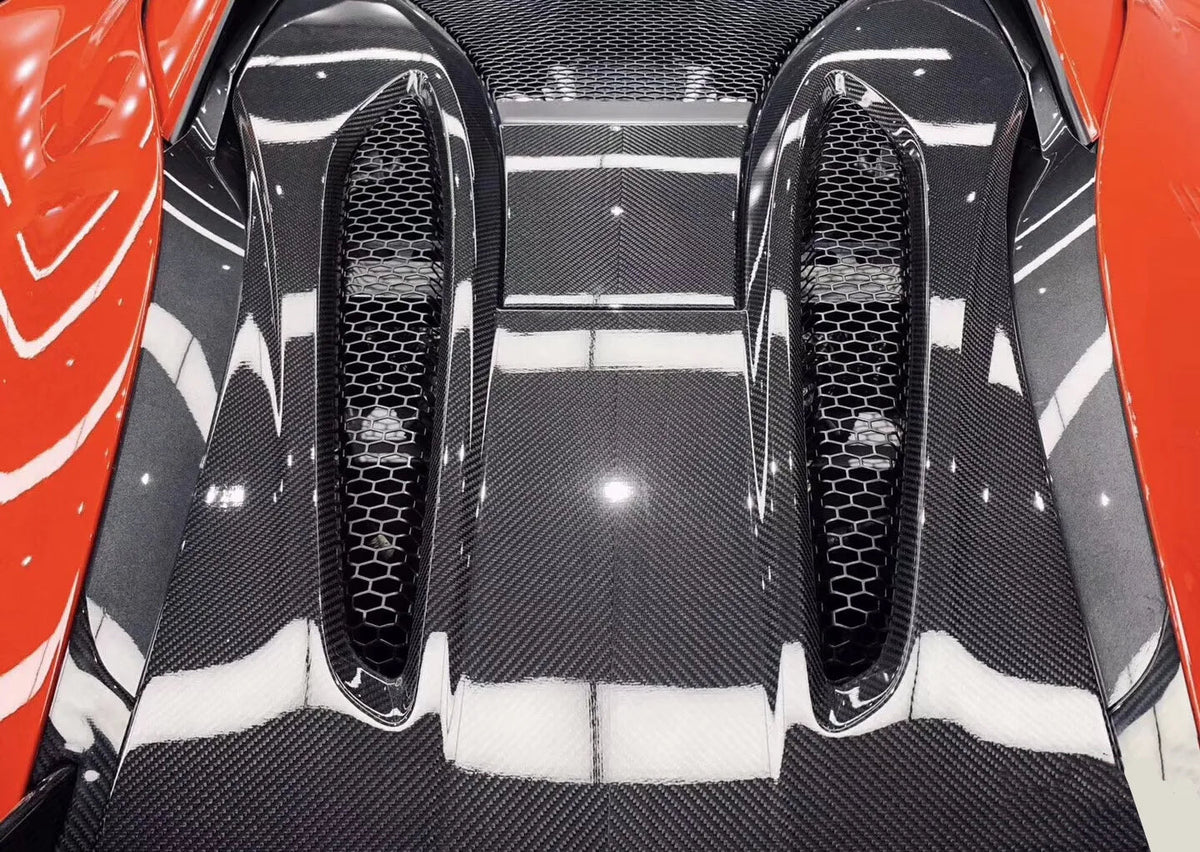 Dry Carbon Fiber Rear Engine Cover - McLaren 540C / 570S / 570GT