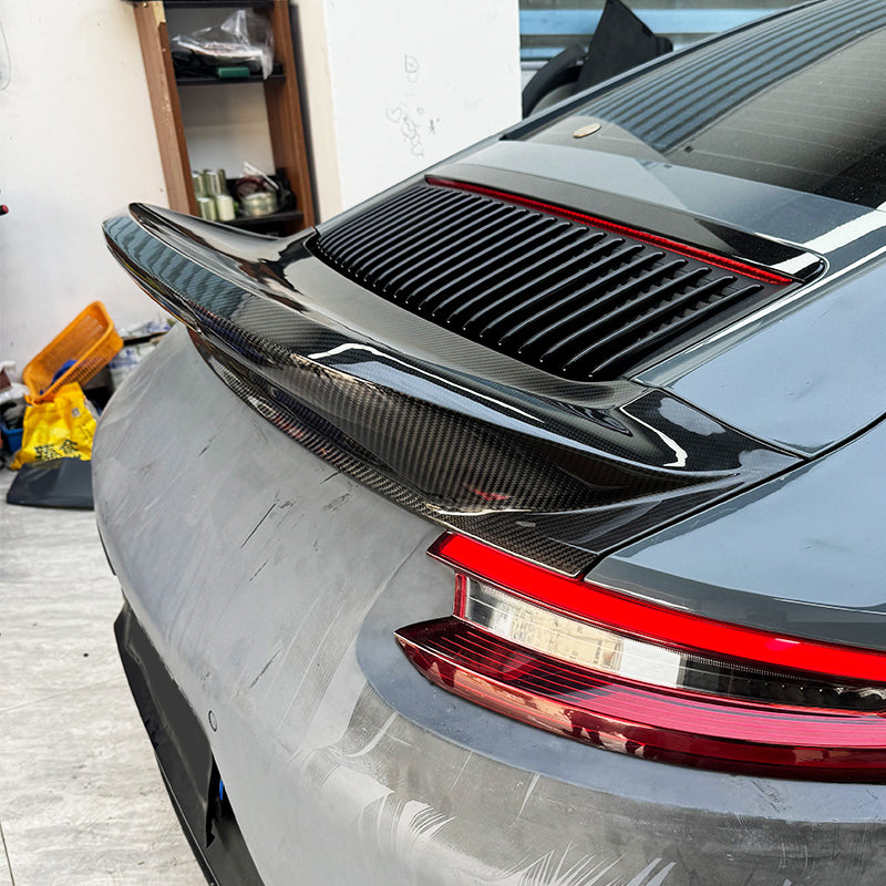 Carbon Fiber Duckbill Rear Spoiler Replacement - Porsche 911 991 Carrera 2012-2018