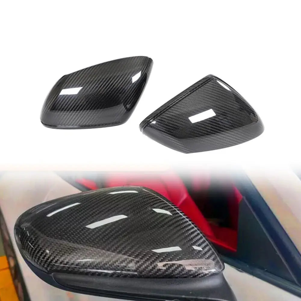 Pre-Preg Carbon Fiber Side Mirror Replacement Set - Porsche Taycan 9J1 2019-2020
