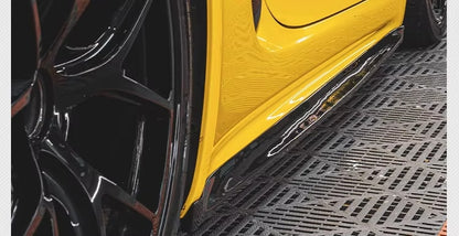 Pre-Preg Carbon Fiber Side Skirts - Porsche 718 Cayman Boxster GTS GT4 Spyder 2017-2024