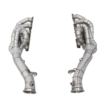 Stainless Steel Exhaust Headers Manifold w/ HeatShield - Lamborghini Huracan 5.2L