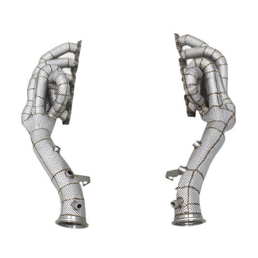 Stainless Steel Exhaust Headers Manifold w/ HeatShield - Lamborghini Huracan 5.2L