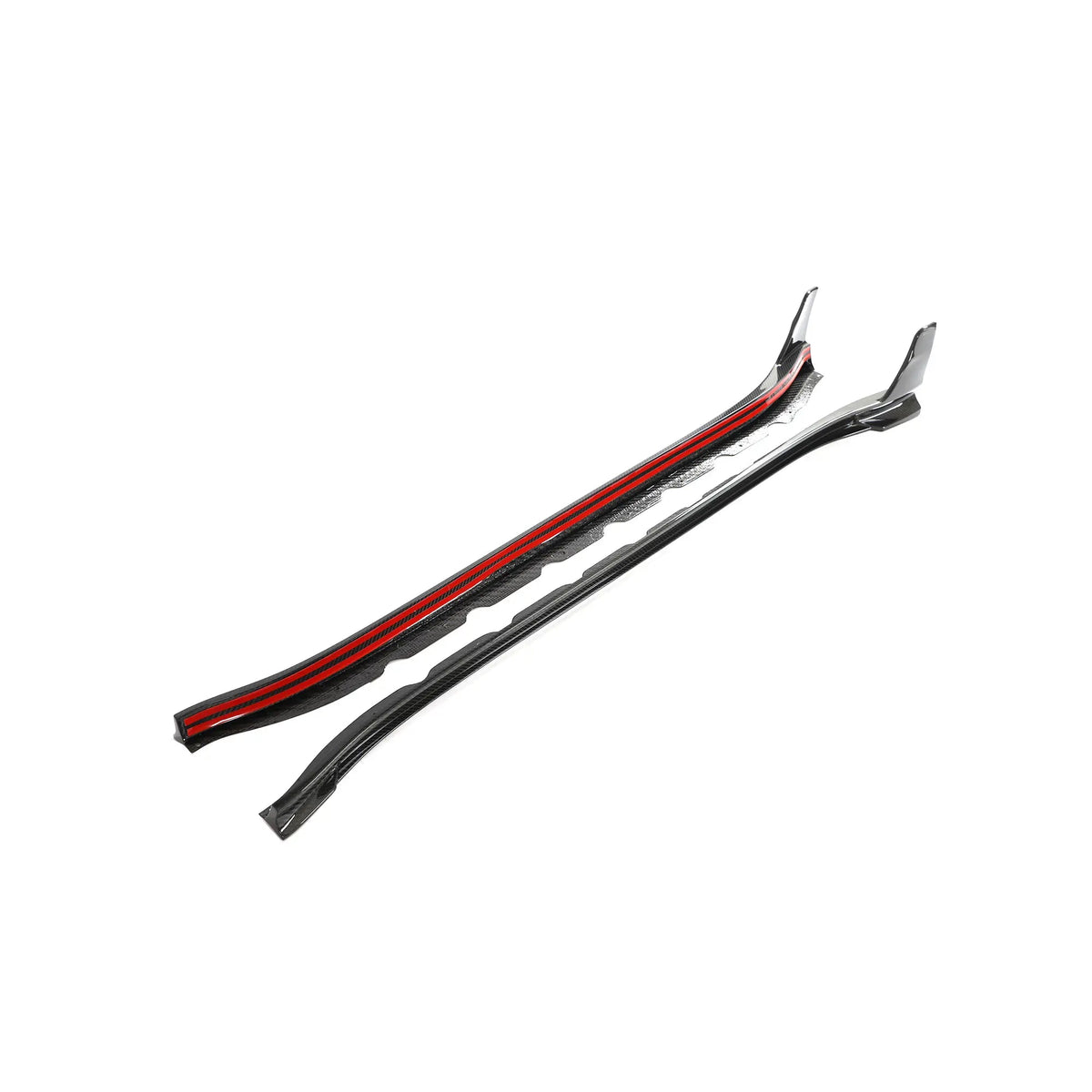 Prepreg Carbon Fiber Finned Side Skirt Extensions V1 - Porsche 911 992.1 Carrera / Targa 2019-2023
