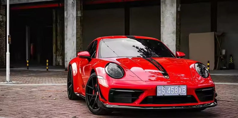 P Style Dry Carbon Fiber Front Lip - Porsche 911 992.1 Carrera / Carrera S / Carrera 4 / Carrera 4S / Targa Sport 2019-2023