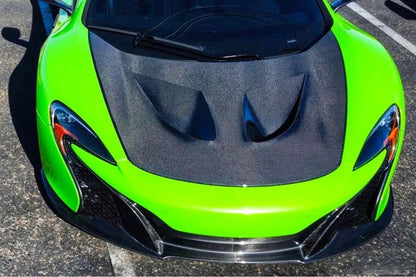 P1 Style Carbon Fiber Front Hood Bonnet - McLaren 650S