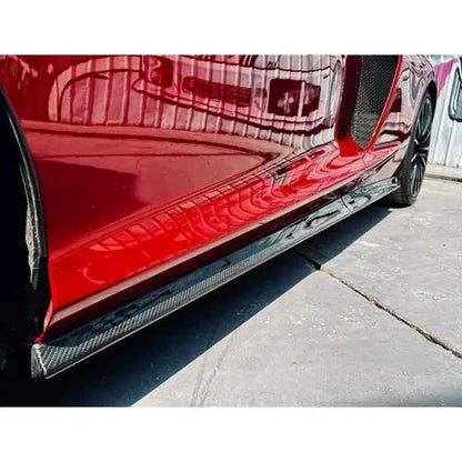 McLaren GT V2 Prepreg Carbon Fiber Side Skirt Door Extensions Set