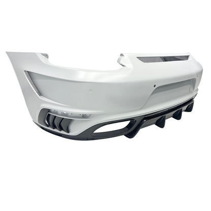 TC Style Rear Bumper with Carbon Fiber Diffuser - Porsche 911 991.1 / 991.2 Carrera 2012-2019