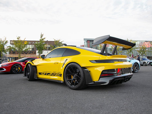 Dry Carbon Fiber Rear Wing Side Cover Blades - Porsche 911 992 GT3 RS 2023+