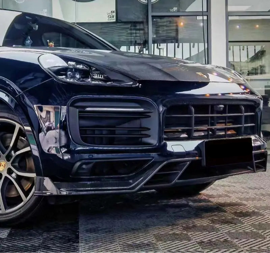 Paktechz Dry Carbon Fiber Front Splitter Lip - Porsche Cayenne S / GTS Coupe (9YA / 9Y0 / 9Y3)