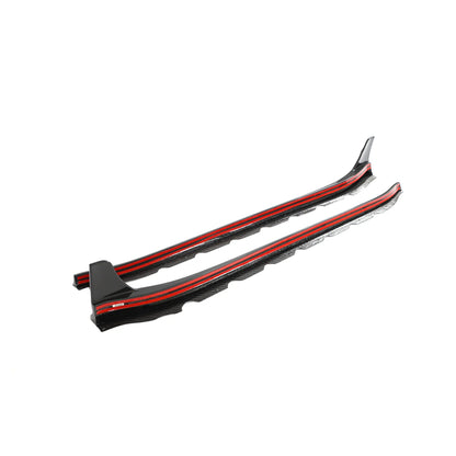 Prepreg Carbon Fiber Finned Side Skirt Extensions V1 - Porsche 911 992.1 Carrera / Targa 2019-2023