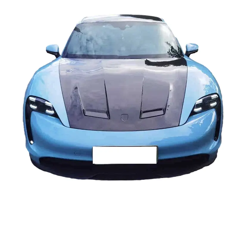 Carbon Fiber Vented Front Hood Bonnet - Porsche Taycan 9J1 RWD / 4S / GTS / Turbo / Turbo S