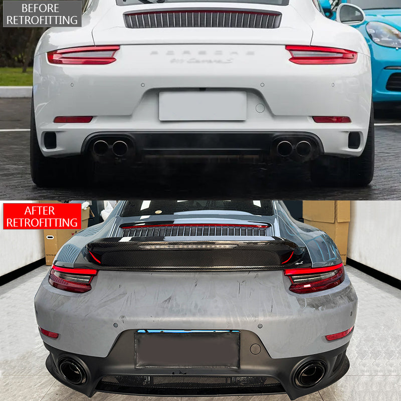 Carbon Fiber Duckbill Rear Spoiler Replacement - Porsche 911 991 Carrera 2012-2018