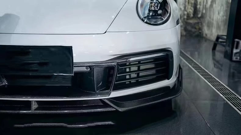 Prepreg Carbon Fiber Front Bumper Center Air Intake Trim - Porsche 911 992.1 Carrera 2020-2024