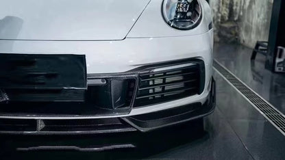 Prepreg Carbon Fiber Front Bumper Center Air Intake Trim - Porsche 911 992.1 Carrera 2020-2024