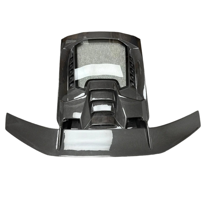 Dry Carbon Fiber Performante Style Rear Engine Hood Bonnet W/ Rear Spoiler Wing - Lamborghini Huracan LP580 LP610