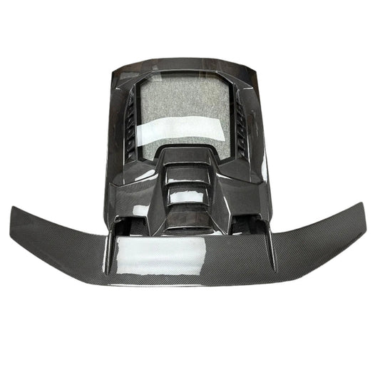 Dry Carbon Fiber Performante Style Rear Engine Hood Bonnet W/ Rear Spoiler Wing - Lamborghini Huracan LP580 LP610