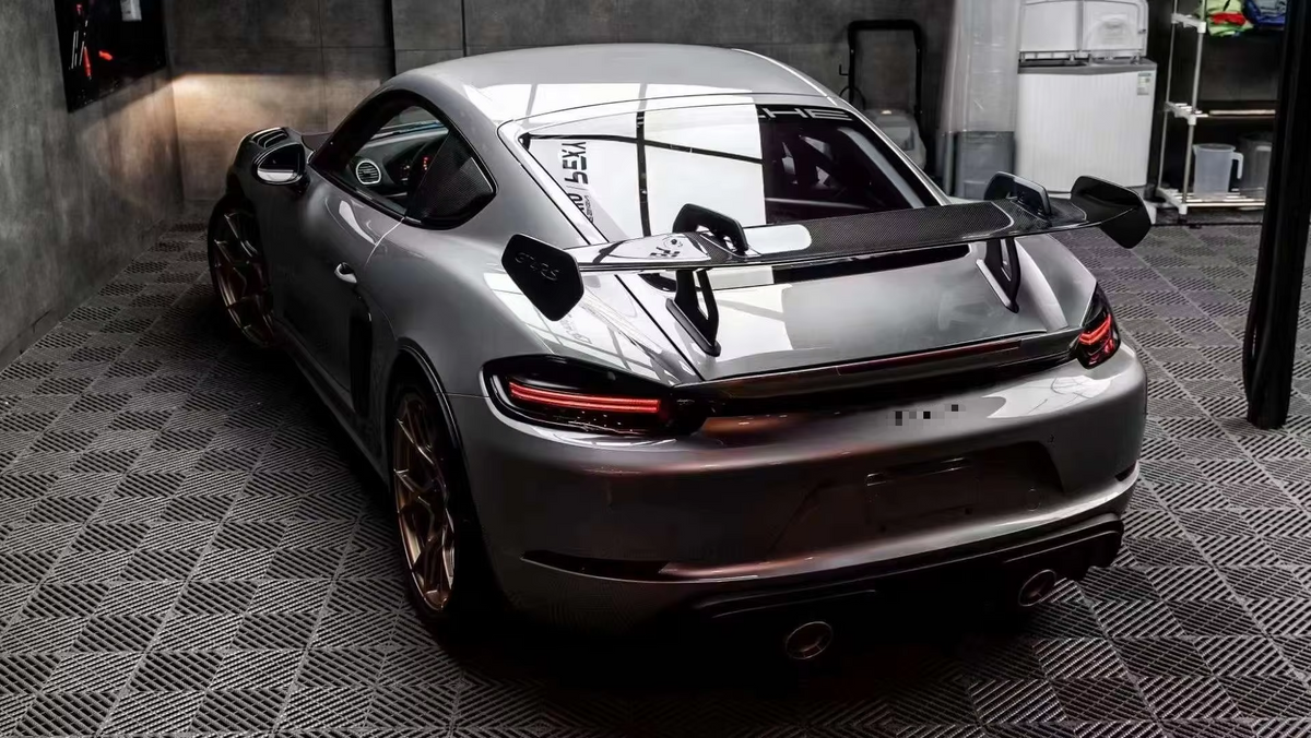 GT4 RS Style Carbon Fiber Rear Spoiler Wing - Porsche Boxster Cayman 981 / 987