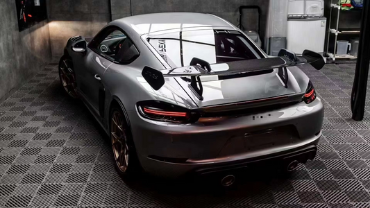 GT4 RS Style Carbon Fiber Rear Spoiler Wing - Porsche Boxster Cayman 981 / 987
