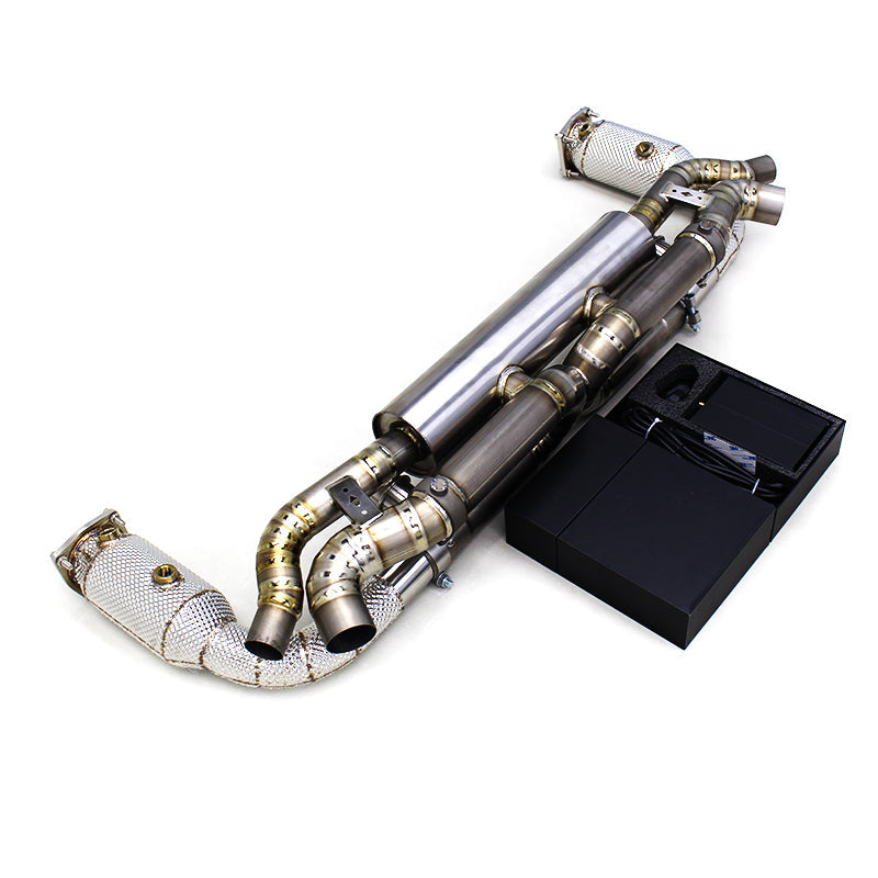 Supersport X Pipe Valved Titanium Muffler System - Porsche 911 991.2 Turbo 2017-2019