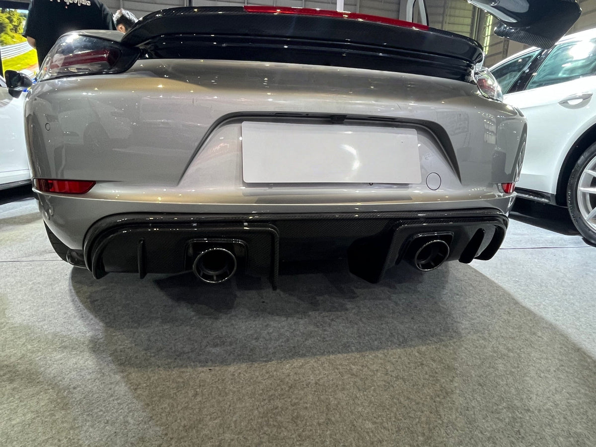 Prepreg Dry Carbon Fiber Rear Diffuser - Porsche 718 Cayman GT4 2020-2023