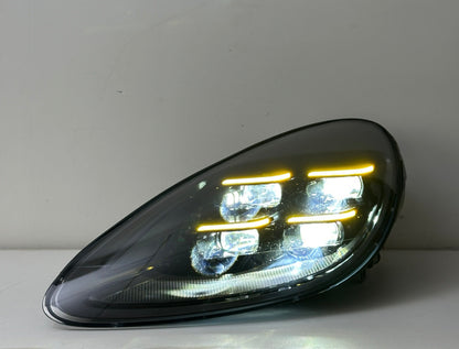 Yellow/White Dual-Color DRL HD Matrix Style Headlights - Porsche Cayenne 958.1 (2011-2014)