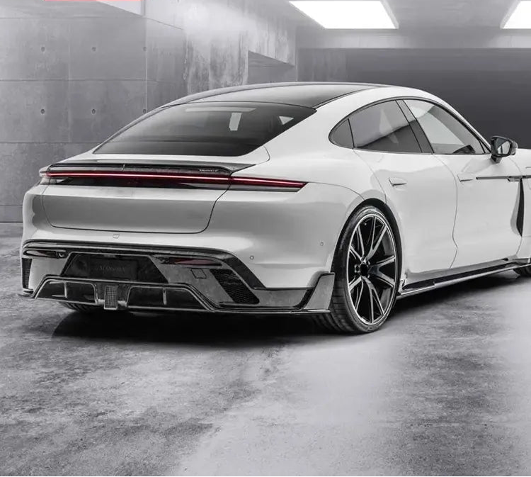 Carbon Fiber M Style Rear Diffuser - Porsche Taycan 2020-2024