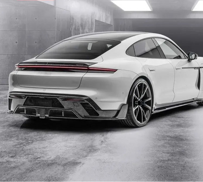 Carbon Fiber M Style Rear Diffuser - Porsche Taycan 2020-2024
