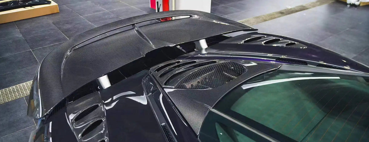 N Style Prepreg Carbon Fiber Rear Vented Spoiler Wing - McLaren 720S