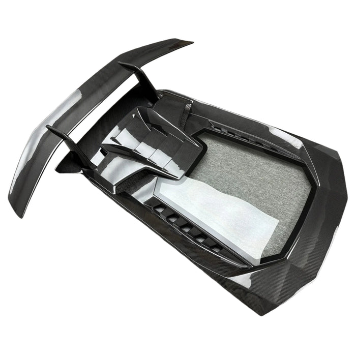 Dry Carbon Fiber Performante Style Rear Engine Hood Bonnet W/ Rear Spoiler Wing - Lamborghini Huracan LP580 LP610
