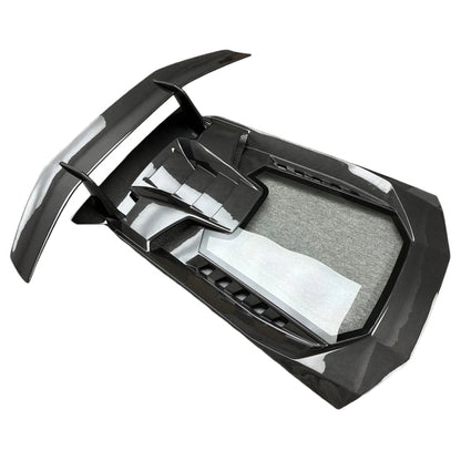 Dry Carbon Fiber Performante Style Rear Engine Hood Bonnet W/ Rear Spoiler Wing - Lamborghini Huracan LP580 LP610