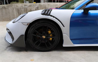 GT4 RS Style Fiberglass & Carbon Fiber Front Fender Replacements - Porsche 718 Boxster Cayman