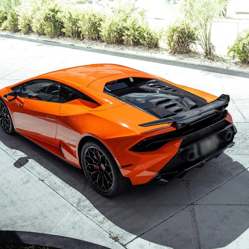 Carbon Fiber Tecnica Style Rear Engine Bonnet Cover - Lamborghini Huracan LP580 LP610 EVO