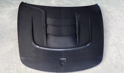 TK Style Carbon Fiber Front Bonnet Hood - Porsche 718 Cayman Boxster 2017-2024