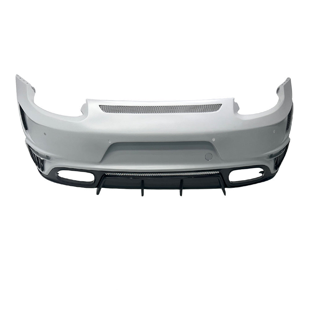 TC Style Rear Bumper with Carbon Fiber Diffuser - Porsche 911 991.1 / 991.2 Carrera 2012-2019