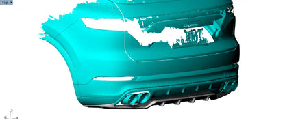 Carbon Fiber Rear Diffuser - Porsche Cayenne Sport (2018-2019)