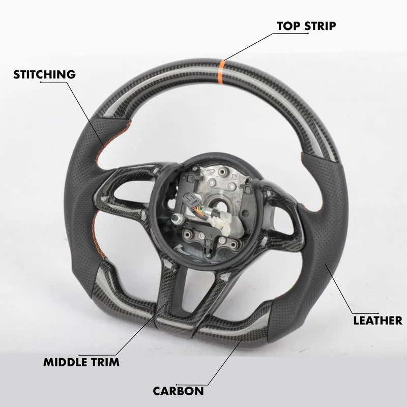 Custom Carbon Fiber Steering Wheel - McLaren