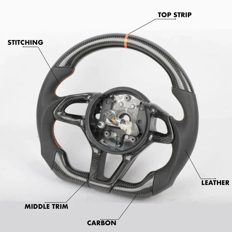 Full Custom Carbon Fiber Steering Wheel - McLaren 570S / 570GT / 600LT
