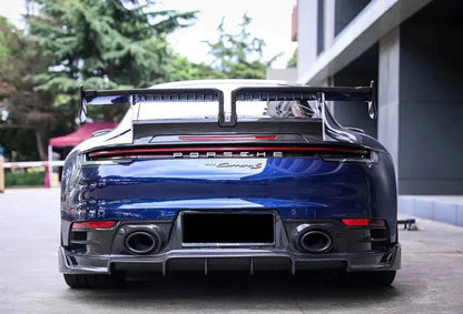 Dry Carbon Fiber Rear Diffuser Extension - Porsche 911 992.1 Carrera S 4 4S Targa Cabriolet 2020-2024