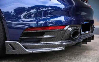 Dry Carbon Fiber Rear Diffuser Extension - Porsche 911 992.1 Carrera S 4 4S Targa Cabriolet 2020-2024