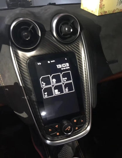 Carbon Fiber Center Navigation Screen Frame Cover Trim - McLaren GT 2019-2022
