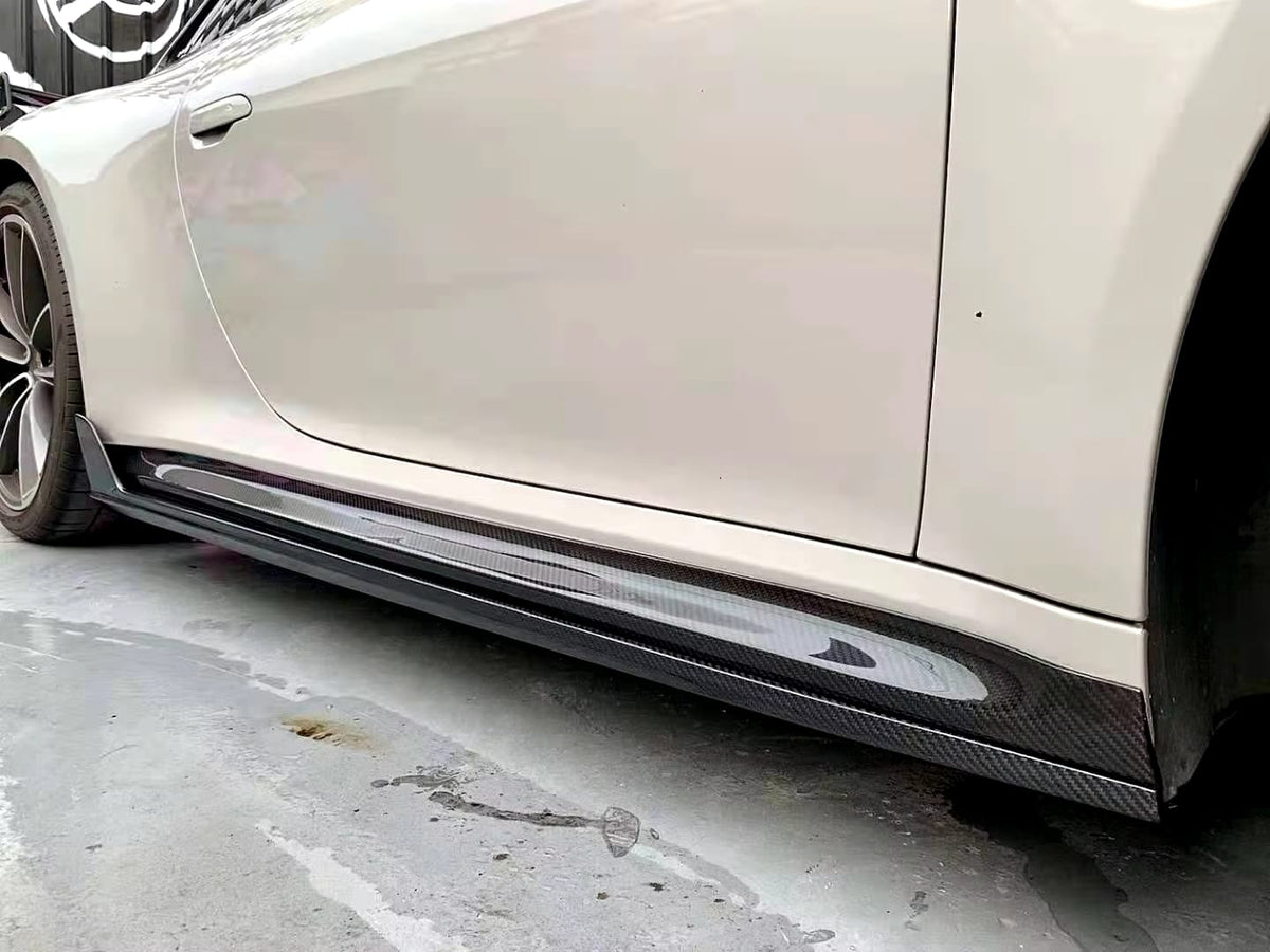 Carbon Fiber Winglet Side Skirt Extensions - Porsche 911 992 Carrera / Turbo S 2019+