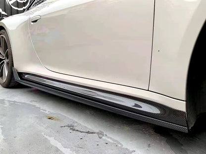 Carbon Fiber Winglet Side Skirt Extensions - Porsche 911 992 Carrera / Turbo S 2019+