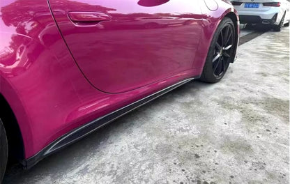 GT3 Style Carbon Fiber Side Skirt Replacement - Porsche 911 992 2019-2024