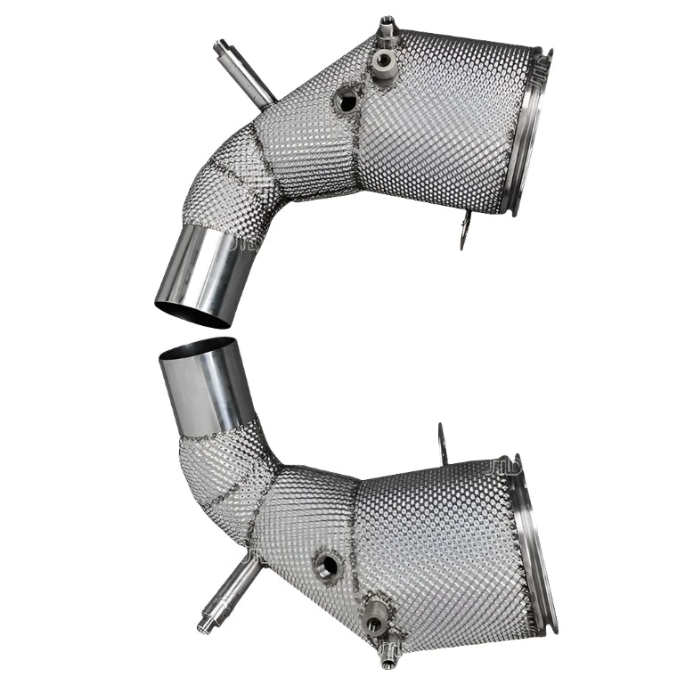 Performance SS304 Downpipes with Heat Shields - Porsche 911 992 Carrera 3.0T / Turbo S 3.8T