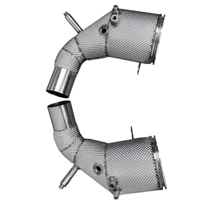 Performance SS304 Downpipes with Heat Shields - Porsche 911 992 Carrera 3.0T / Turbo S 3.8T