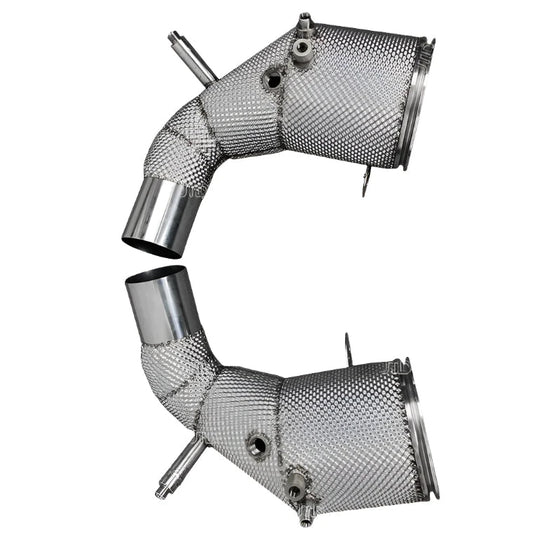 Performance SS304 Downpipes with Heat Shields - Porsche 911 992 Carrera 3.0T / Turbo S 3.8T