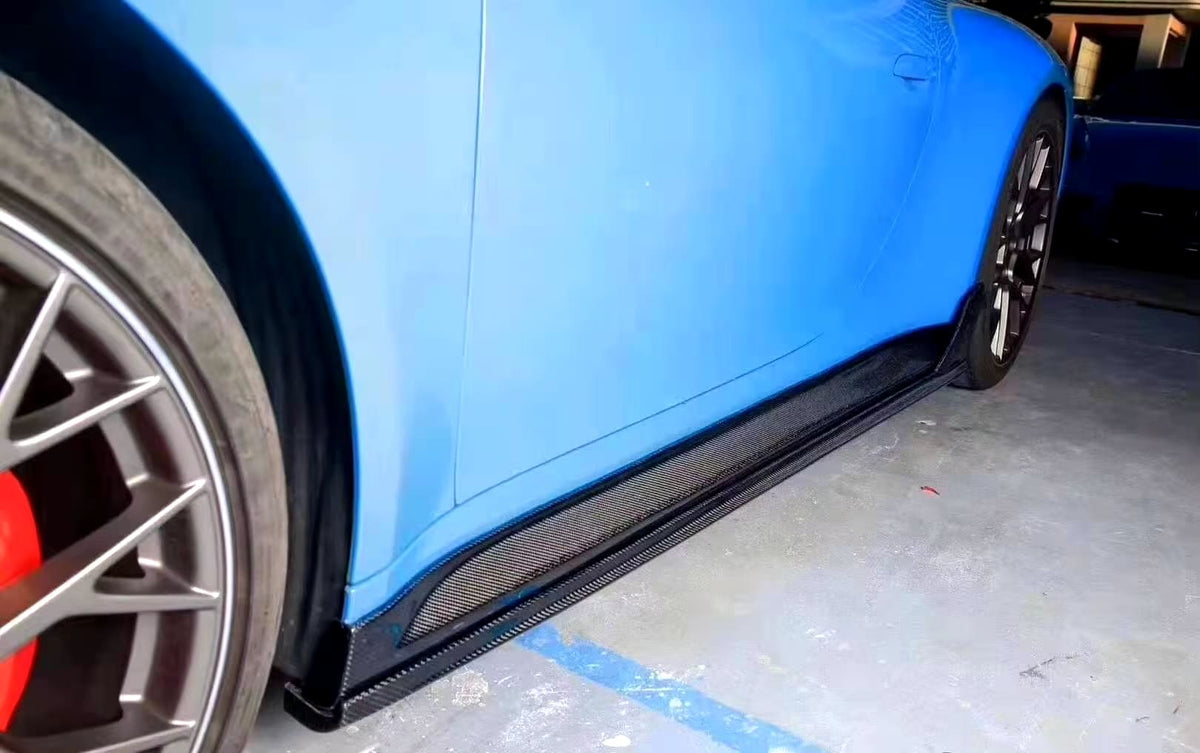 Carbon Fiber Winglet Side Skirt Extensions - Porsche 911 992 Carrera / Turbo S 2019+