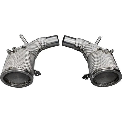 Performance SS304 Downpipes with Heat Shields - Porsche 911 992 Carrera 3.0T / Turbo S 3.8T