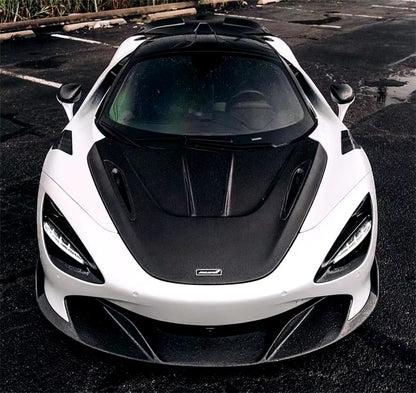 R Style Dry Carbon Fiber Hood Bonnet - McLaren 720S